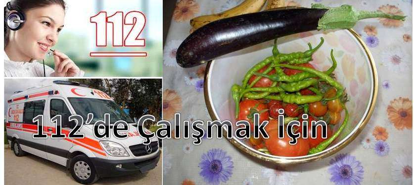 112 &Ccedil;alışanlarına Domates, Biber, Patlıcan 