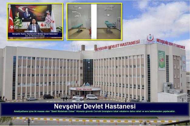 Nevşehir Devlet Hastanesinde Basit Müdahale Odası Hizmete Açıldı