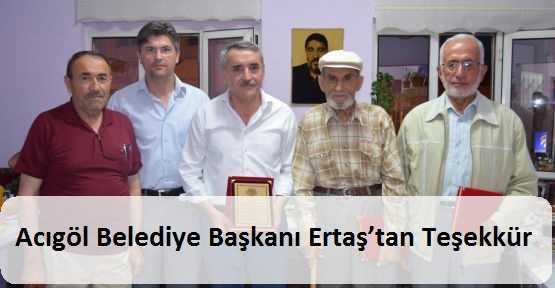 Acıgöl Belediye Başkanı Ertaş’tan Teşekkür