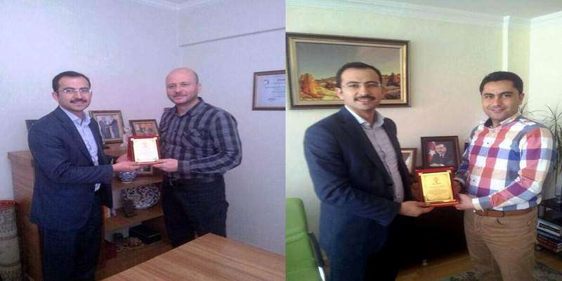 AK Parti İl Başkanı Tanrıver’den Erkut ve Sunar’a Teşekkür Plaketi