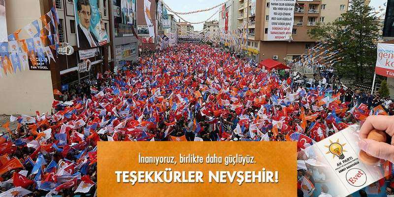 AK Parti Nevşehir Mitinginden Çarpıcı Kareler