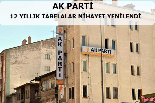 12 Yıllık Tabela AK’landı