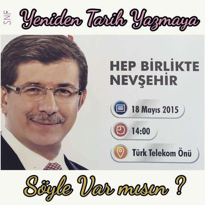 Başbakan Davutoğlu 18 Mayıs’ta Nevşehir’de