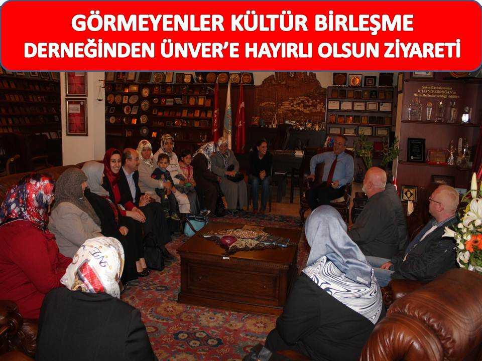 Görmeyenler Kültür Birleşme Derneği’nden Ünver’e Hayırlı Olsun Ziyareti