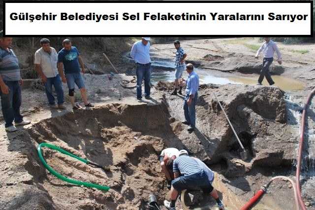 Gülşehir Belediyesi Sel Yaralarını Sarıyor