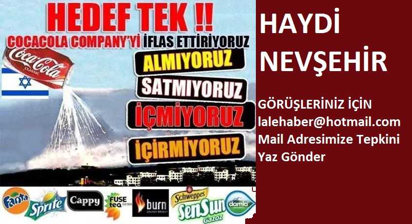Haydi, Nevşehir İsrail’i Boykot Ediyoruz
