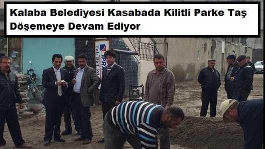 Kalaba Belediyesi Kilitli Parke Taş Döşemeye Devam Ediyor