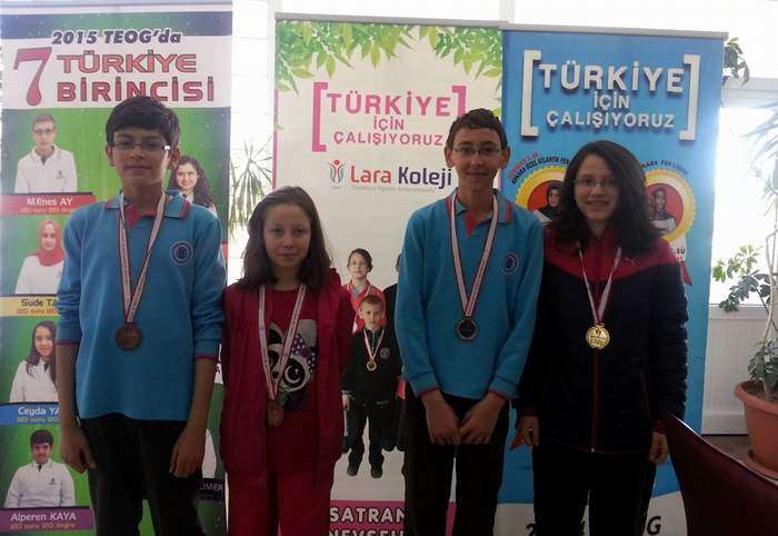 Lara Koleji’ne Satrançtan 4 Madalya Daha