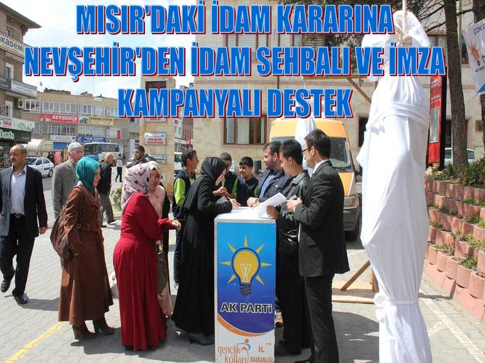 Mısır’daki İdam Kararına Nevşehir’den İdam Sehbalı Ve İmza Kampanyalı Destek 