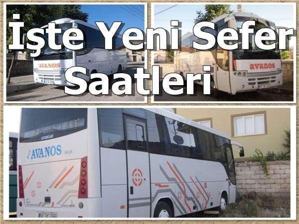 Nevşehir-Avanos Otobüs Hareket Saatleri Değişti