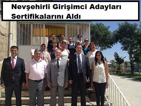Nevşehirli Girişimci Adayları Sertifikalarını Törenle Aldı