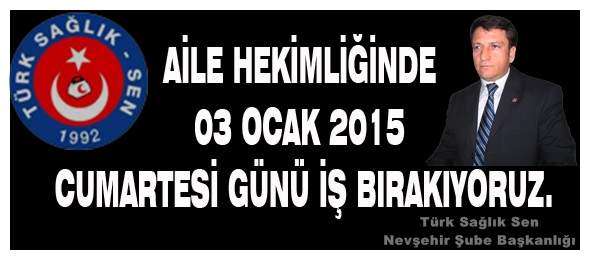 Nevşehir Türk Sağlık Sen Aile Hekimleri İçin Eylem Kararı Aldı