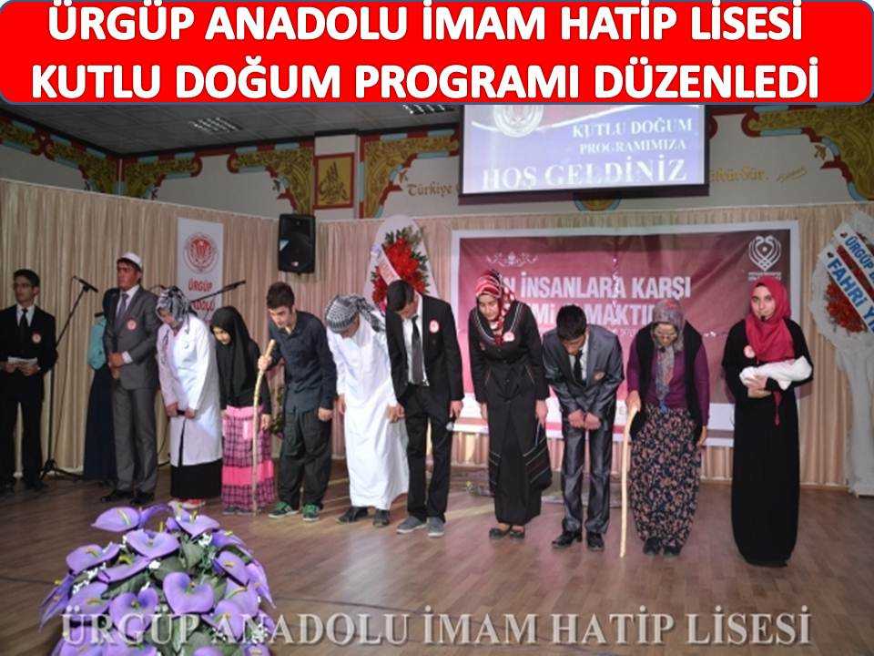 Ürgüp Anadolu İmam Hatip Lisesi Kutlu Doğum Programı Düzenledi
