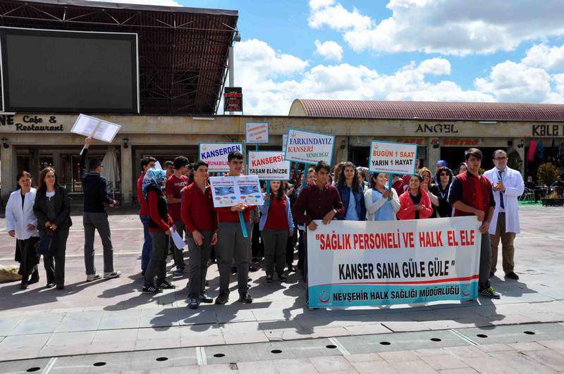 Ürgüp’te Kansere Farkındalık Yürüyüşü Yapıldı