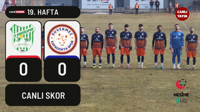 12 Bing&ouml;lspor: 0 Suvermez Kapadokyaspor: 0 (Canlı skor)