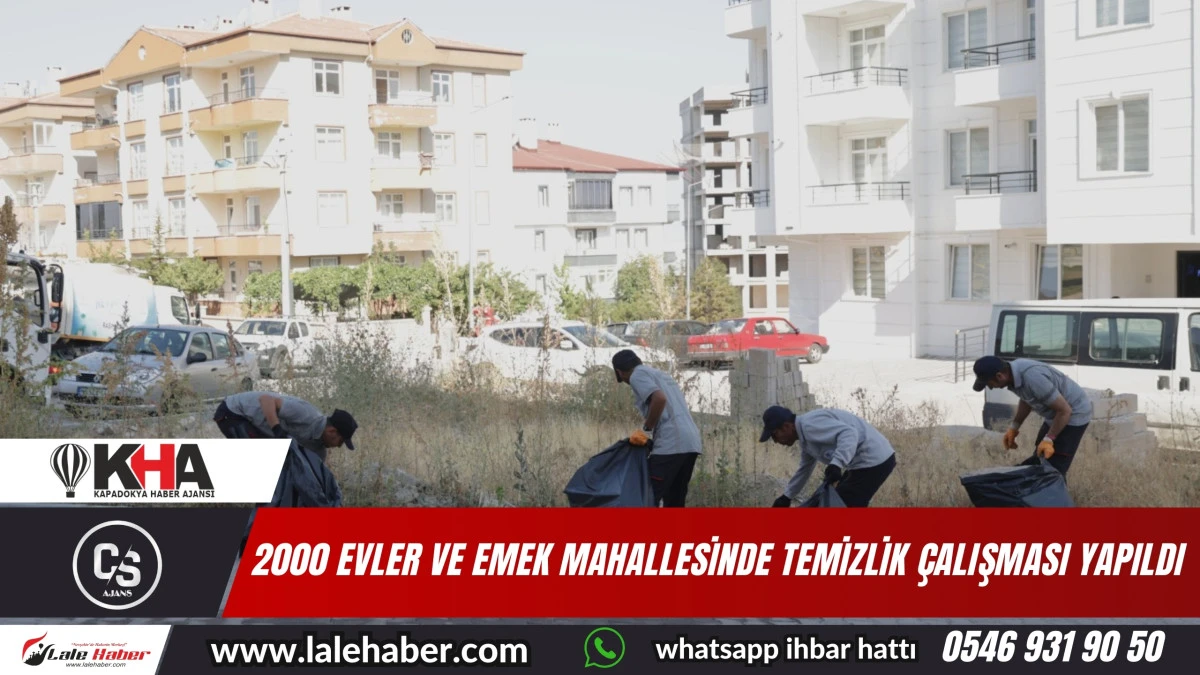 2000 Evler ve Emek mahallesinde temizlik çalışması yapıldı