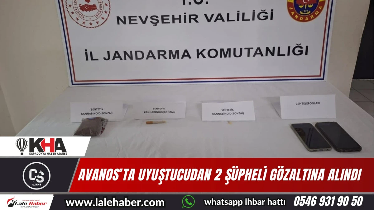 Avanos'ta uyuşturucudan 2 şüpheli gözaltına alındı