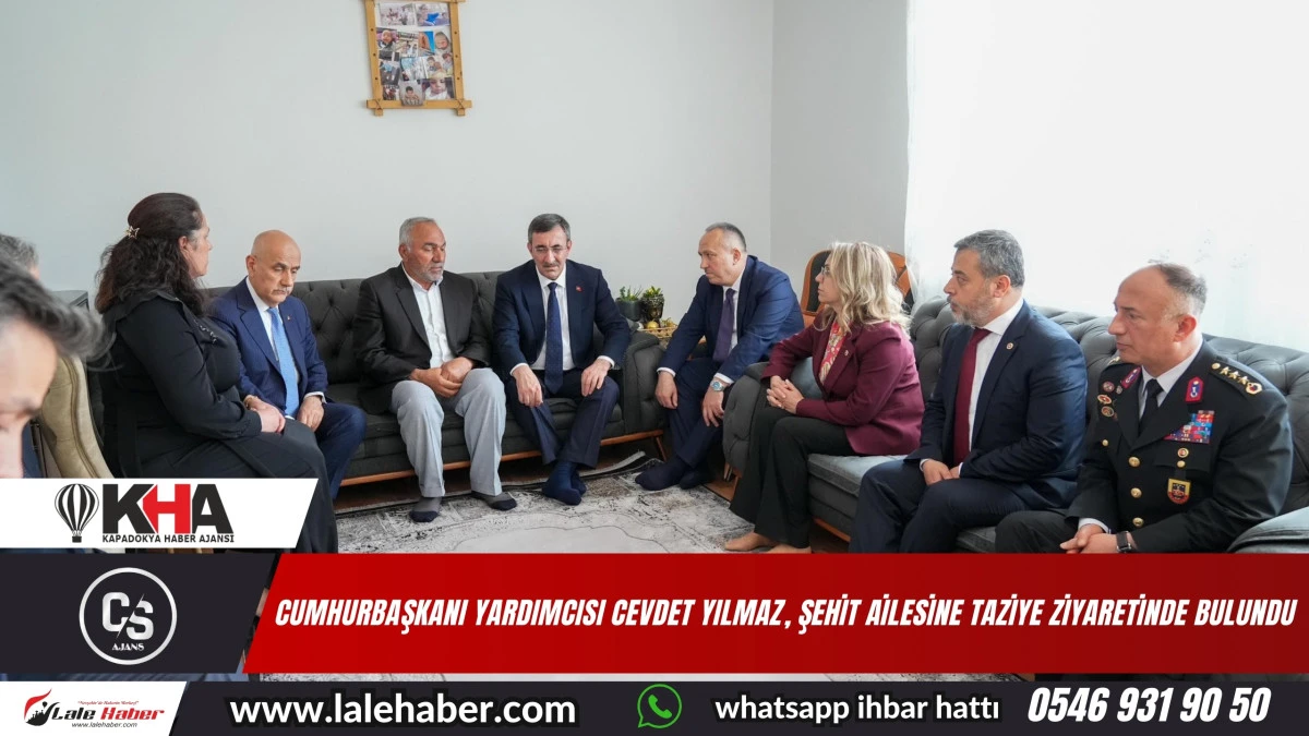 Cumhurbaşkanı Yardımcısı Yılmaz, şehit ailesine taziye ziyaretinde bulundu