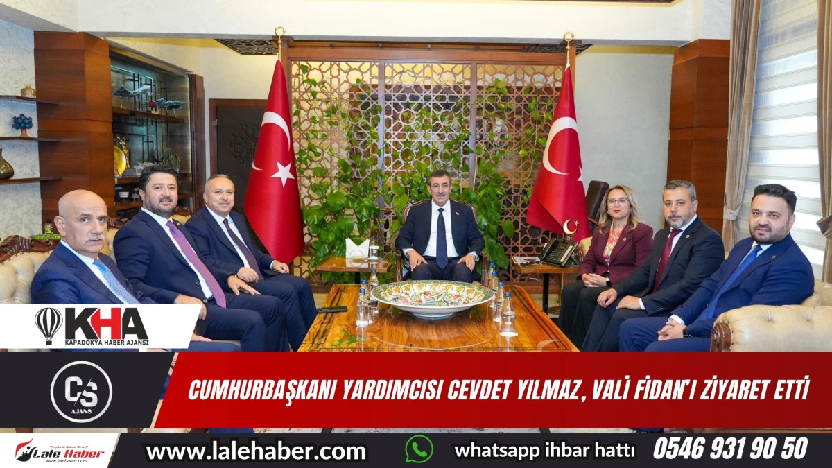 Cumhurbaşkanı Yardımcısı Yılmaz, Vali Fidan'ı ziyaret etti