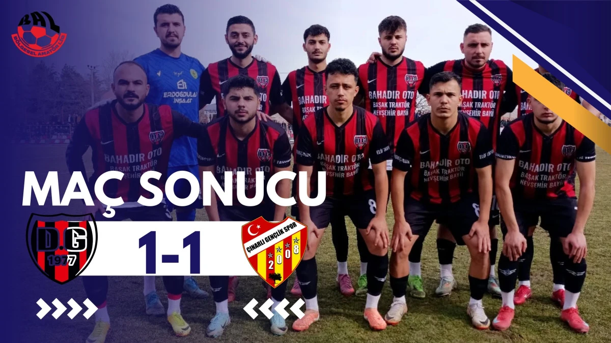 Derinkuyug&uuml;c&uuml;, &Ccedil;ınarlı Gen&ccedil;likspor ile 1-1 berabere kaldı