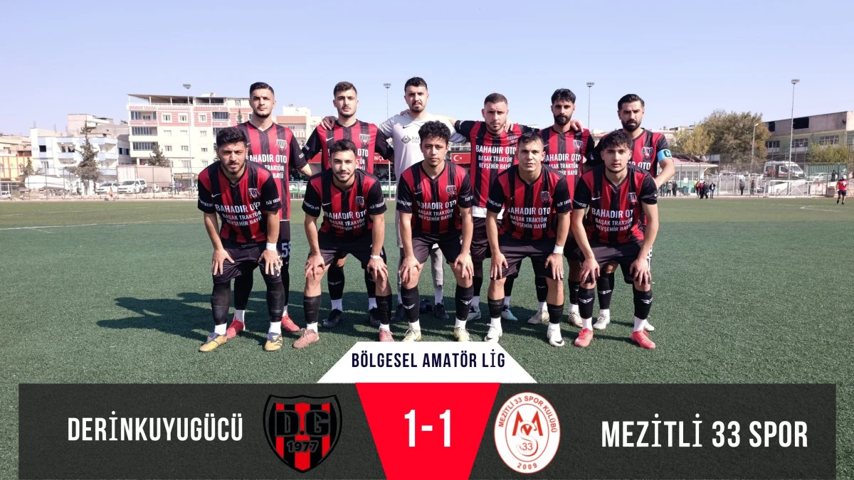 Derinkuyugücü, Mezitli 33 Spor ile 1-1 berabere kaldı