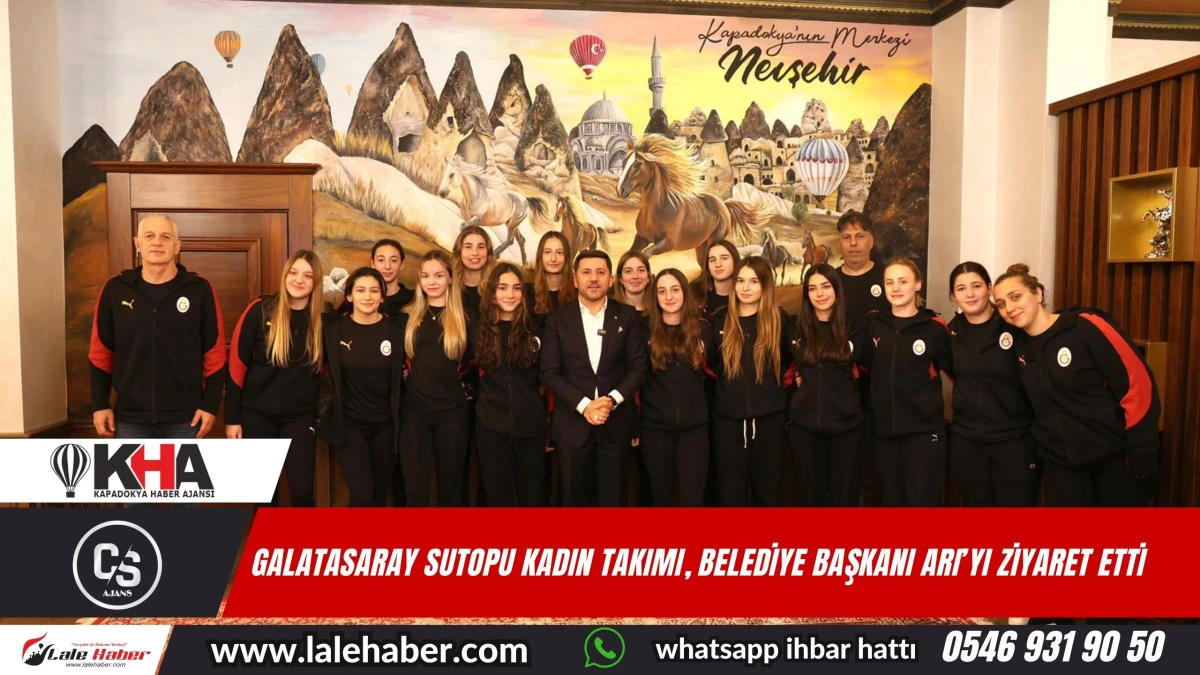 Galatasaray sutopu takımı, Belediye Başkanı Arı’yı ziyaret etti