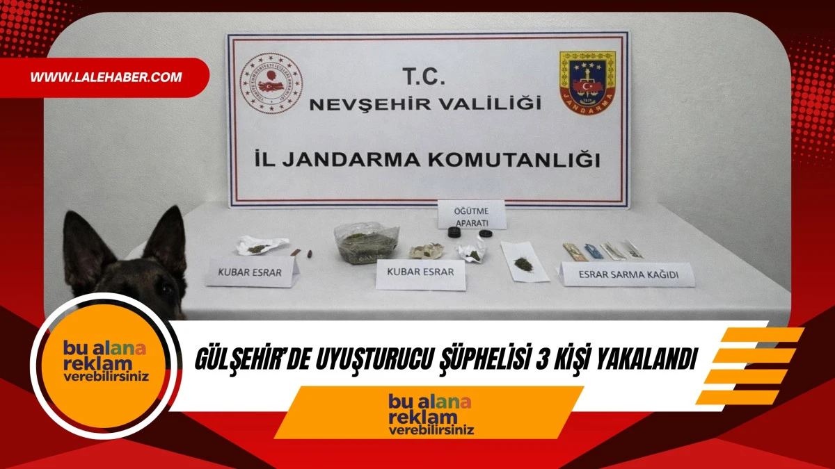 G&uuml;lşehir'de uyuşturucudan 3 ş&uuml;pheli g&ouml;zaltına alındı