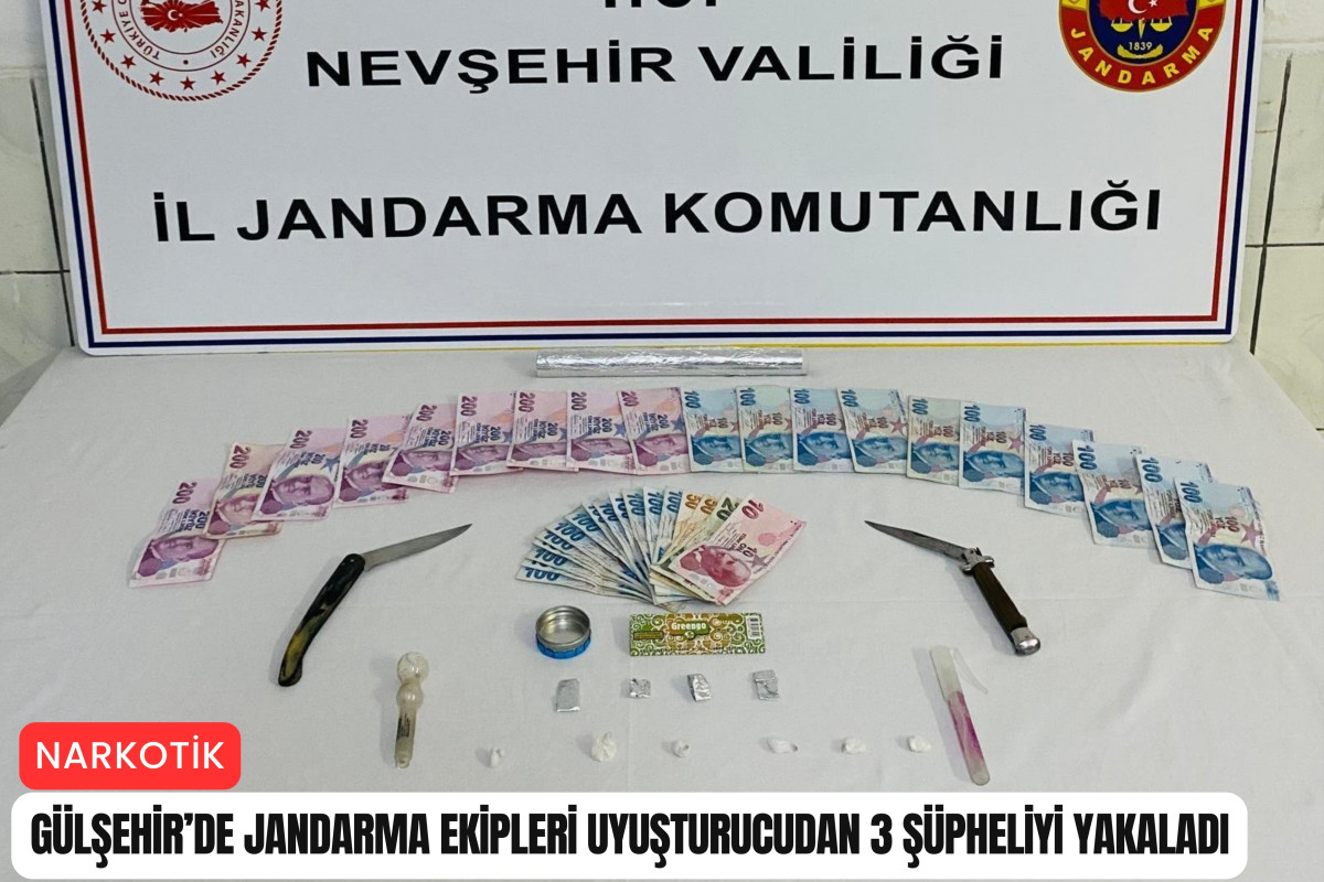 Gülşehir’de uyuşturucudan 3 şüpheli yakalandı