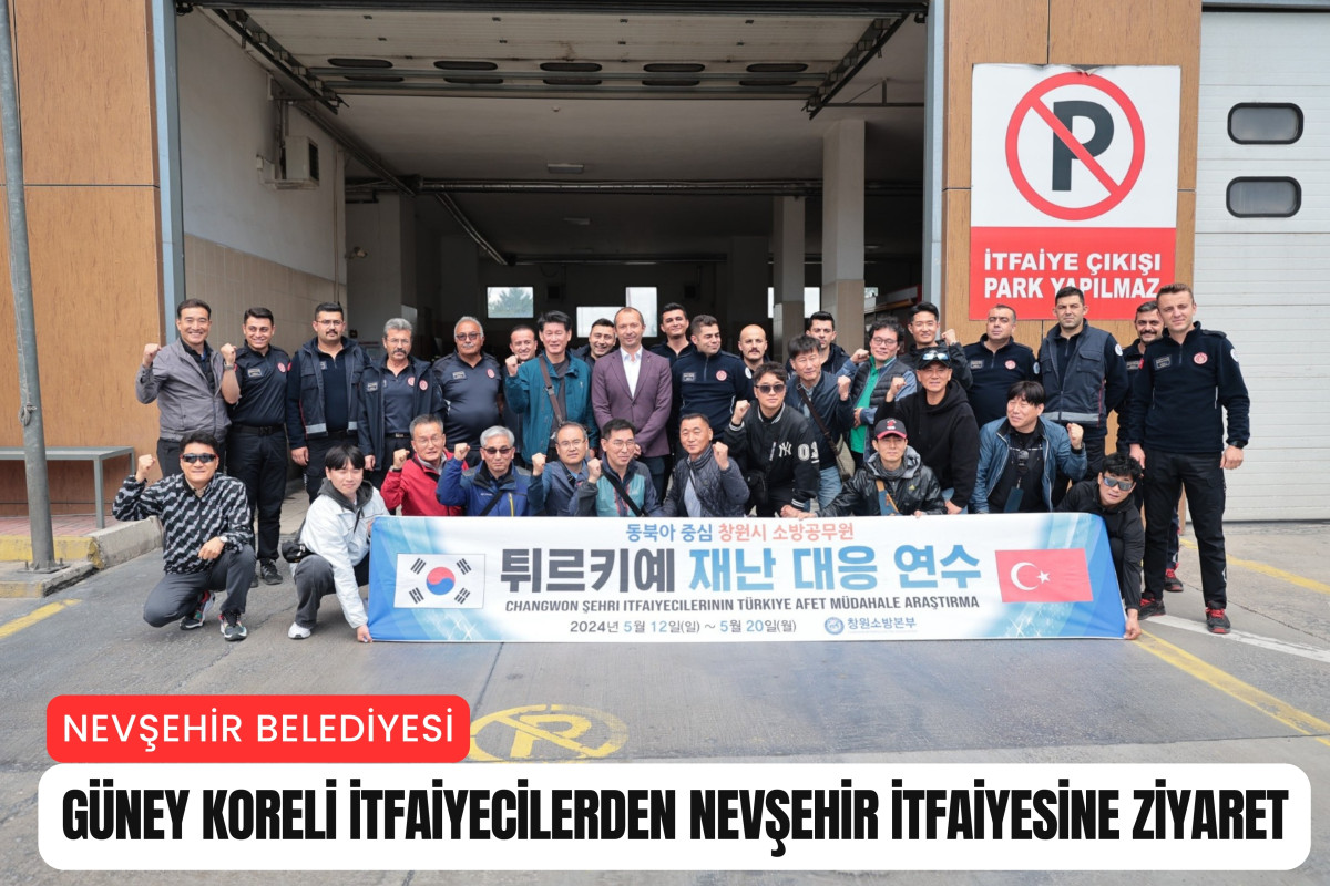 Güney Koreli itfaiyecilerden Nevşehir itfaiyesine ziyaret