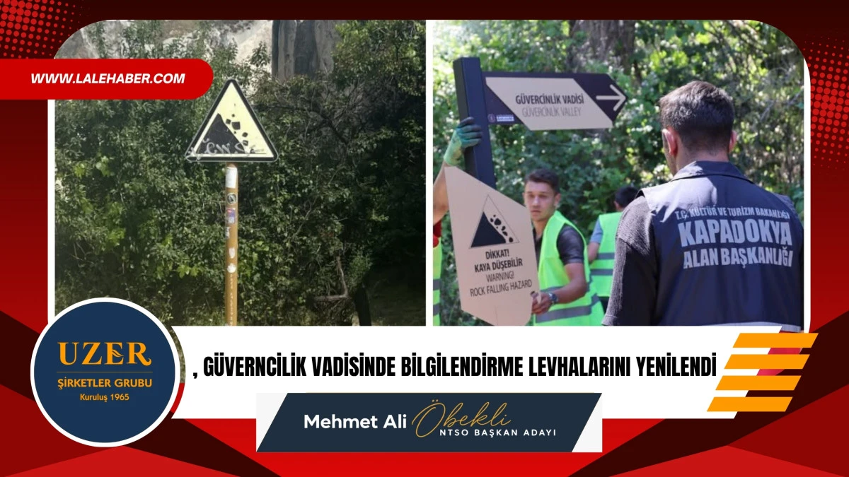 G&uuml;vercinlik vadisinde bilgilendirme levhaları yenilendi