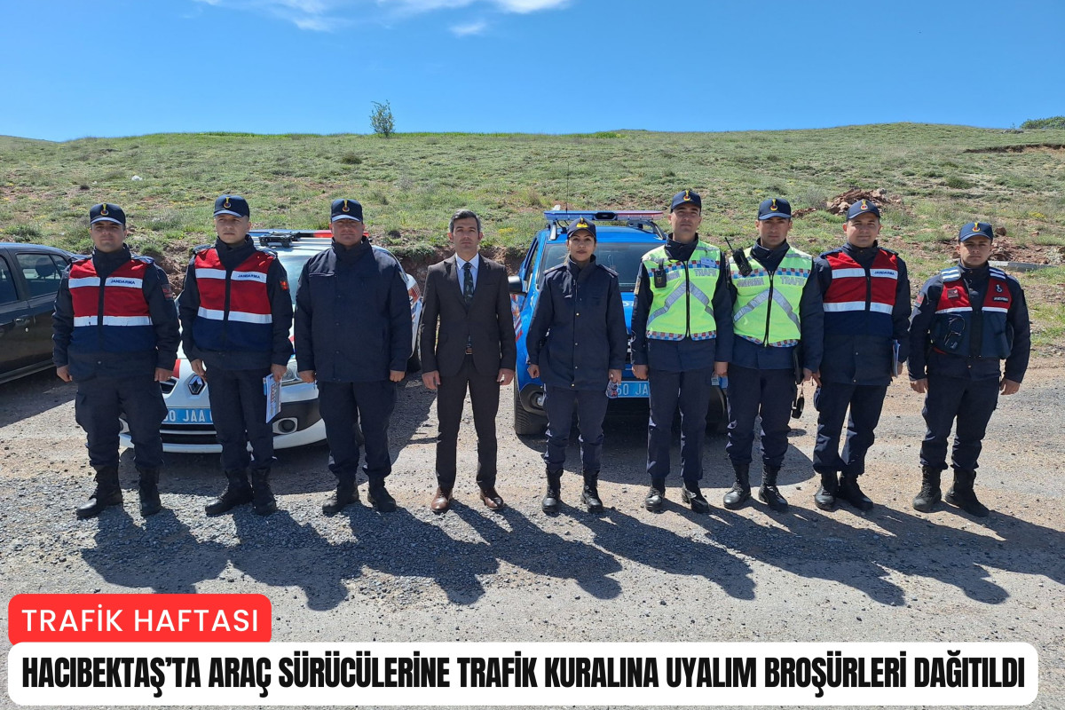 Hacıbektaş'ta araç sürücülerine trafik kuralları broşürü dağıtıldı