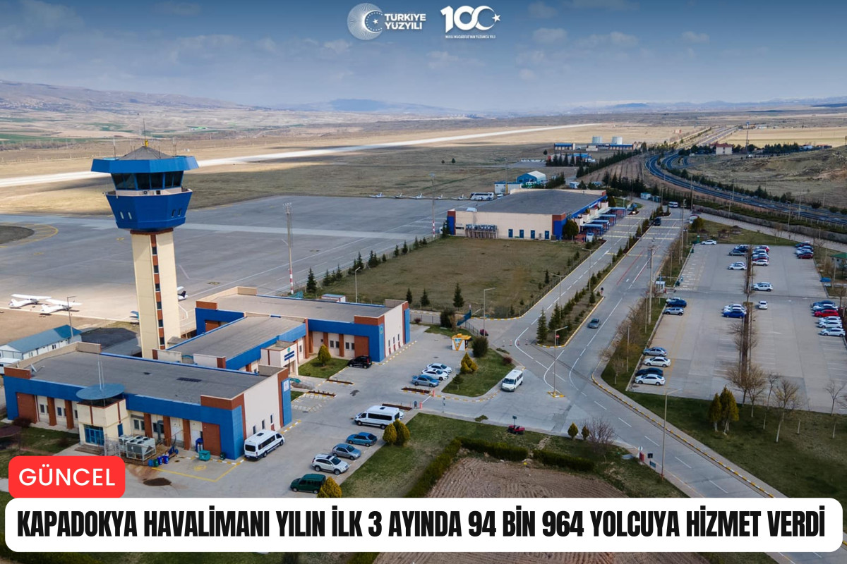 Kapadokya Havalimanı yılın ilk 3 ayında 94 bin 964 yolcuya hizmet verdi