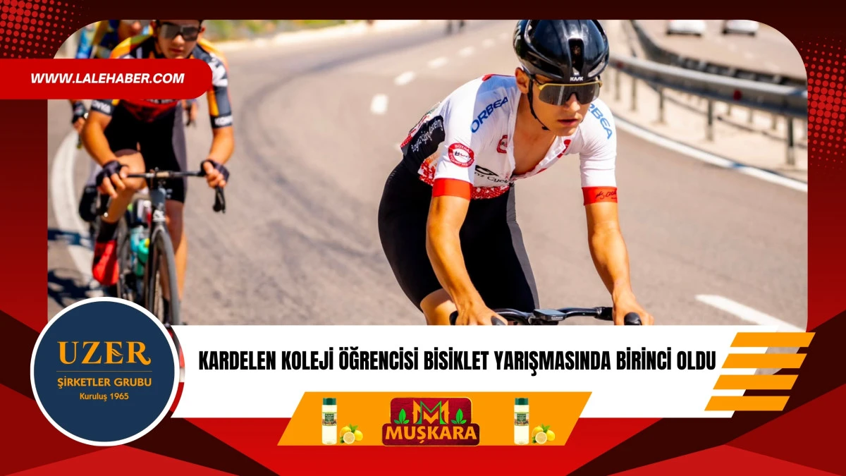 Kardelen Koleji öğrencisi bisiklet yarışmasında birinci oldu