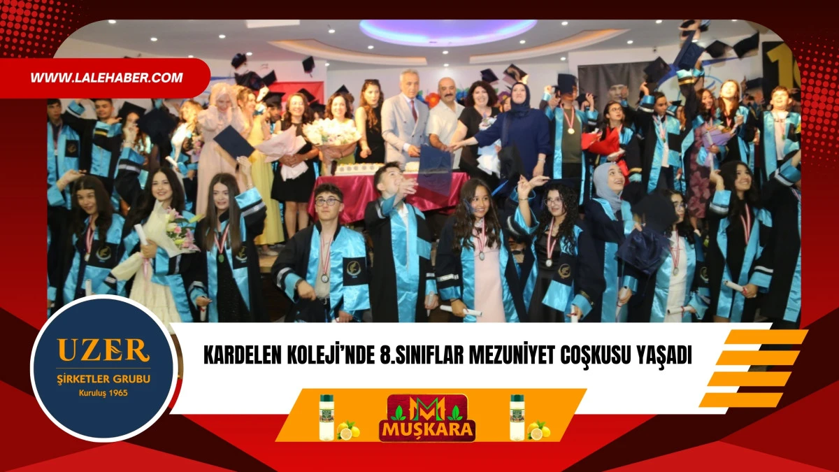 Kardelen&rsquo;de 8. sınıfların mezuniyet coşkusu