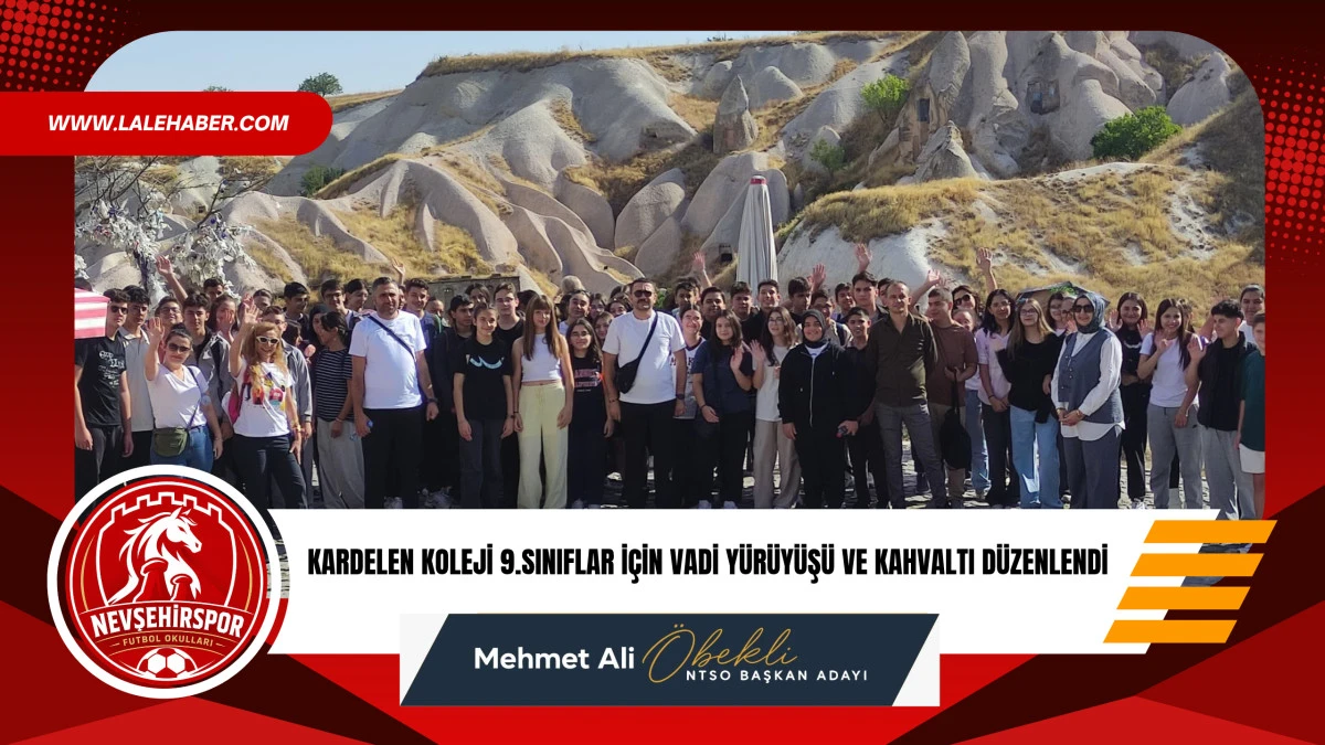 Kardelenli 9. sınıflar i&ccedil;in vadi y&uuml;r&uuml;y&uuml;ş&uuml; ve kahvaltı d&uuml;zenlendi