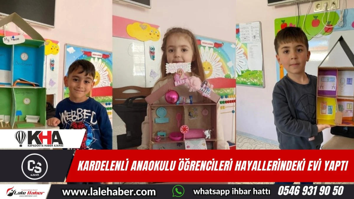 Kardelenli anaokulu &ouml;ğrencileri hayallerindeki evi yaptı