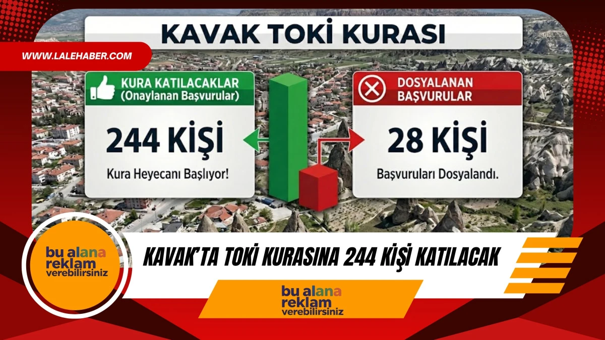 Kavak'ta TOKİ kurasına 244 kişi katılacak