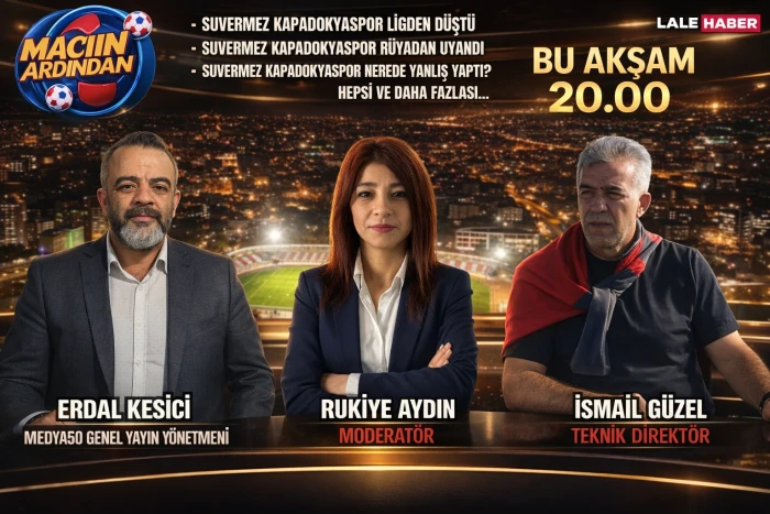 Ma&ccedil;ın Ardından &ccedil;ok konuşulacak konular ile bu akşam saat 20.00'de Lale Haber'de