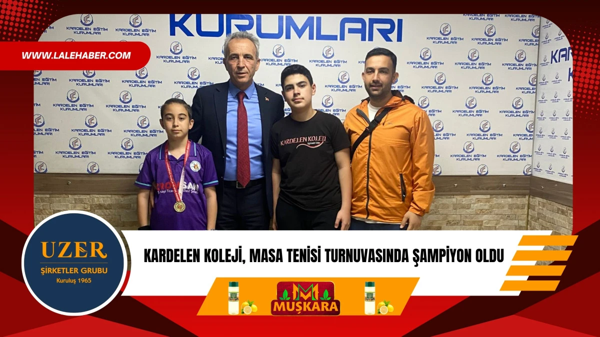 Masa tenisi turnuvasında şampiyon yine Kardelen’den