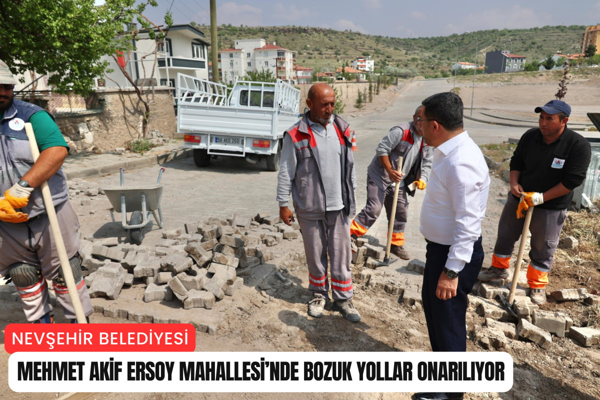 Mehmet Akif Ersoy Mahallesi’nde bozuk yollar onarılıyor