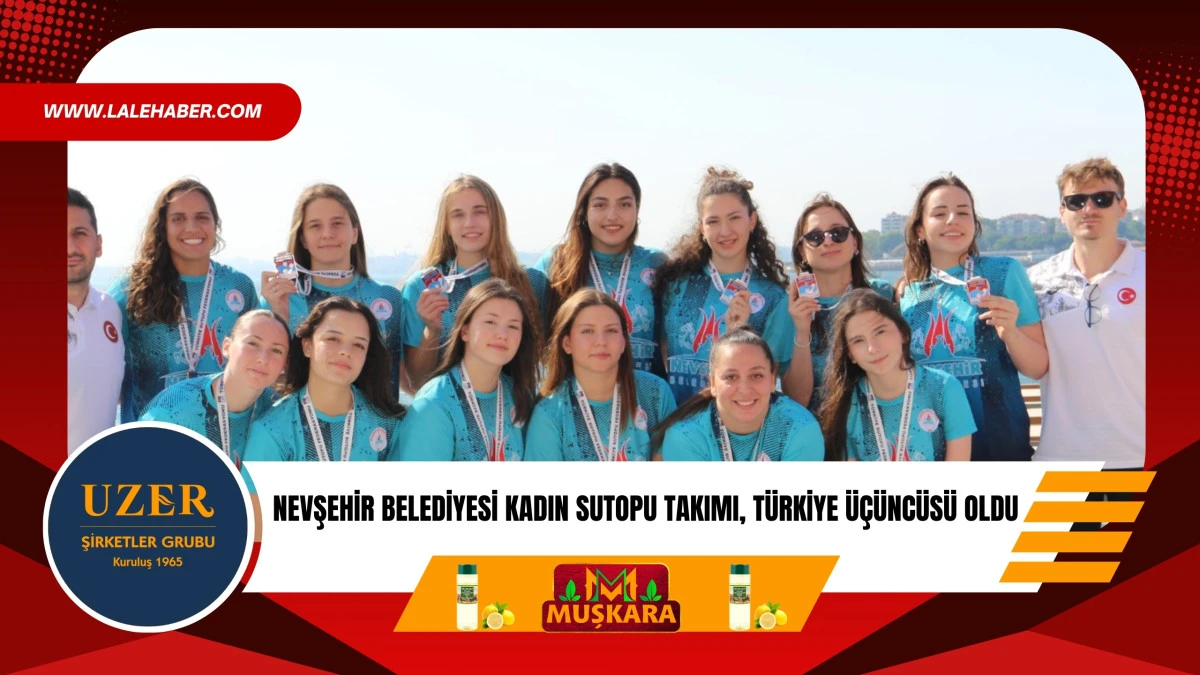 Nevşehir Belediyesi kadın sutopu takımı Türkiye üç