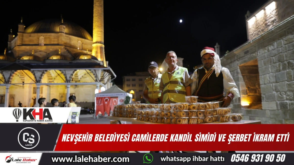 Nevşehir Belediyesi, kandil simidi ve şerbet ikramında bulundu