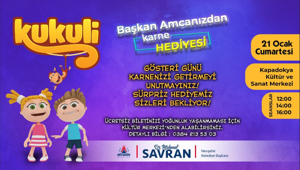 Nevşehir Belediyesi’nden çocuklara karne hediyesi 
