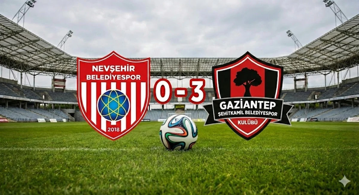 Nevşehir Belediyespor, Şehit Kamil Belediyespor'a 3-0 mağlup oldu
