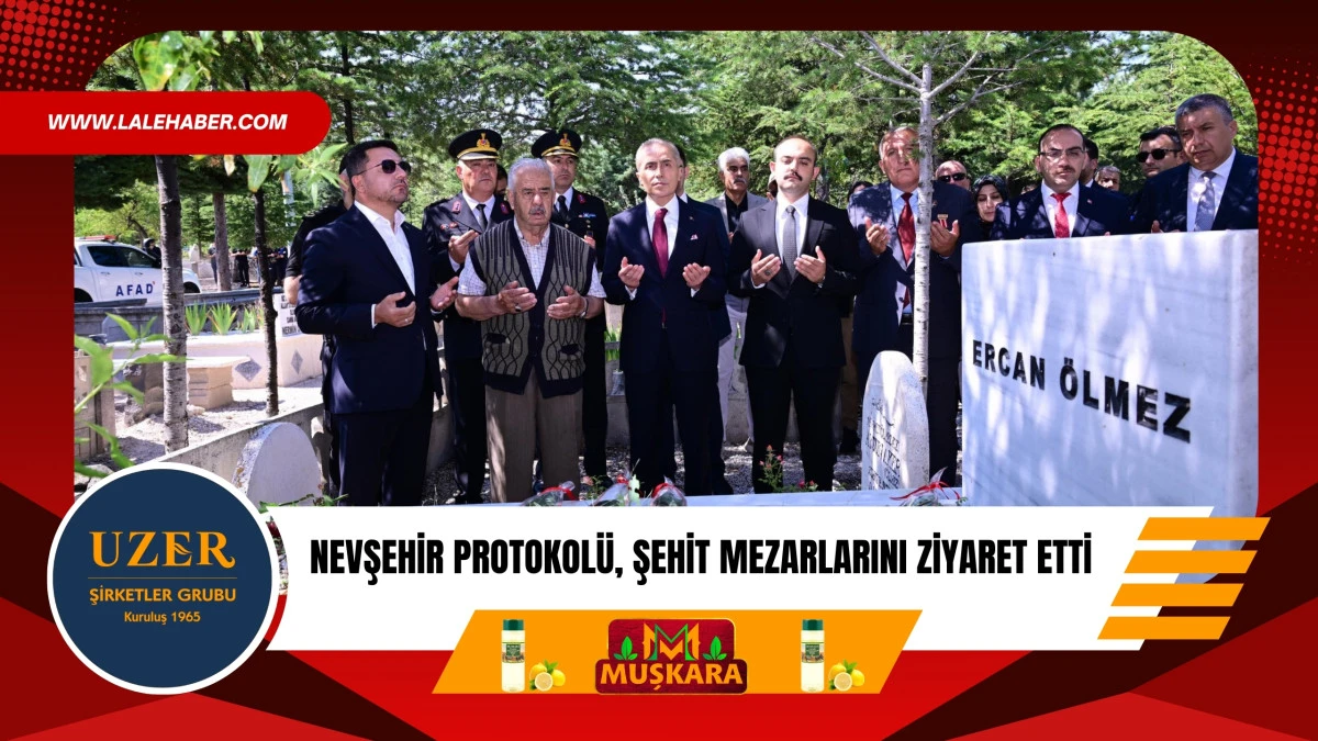 Nevşehir protokol&uuml; şehit mezarlarını ziyaret etti