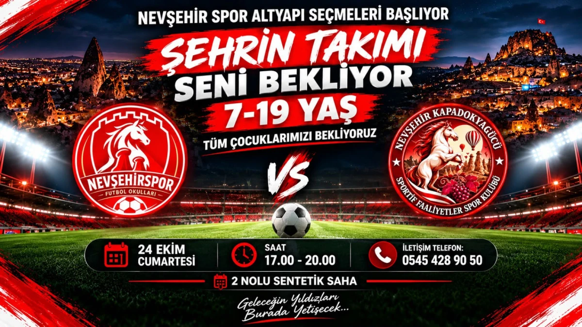 Nevşehir Spor alt yapı se&ccedil;meleri yarın yapılacak