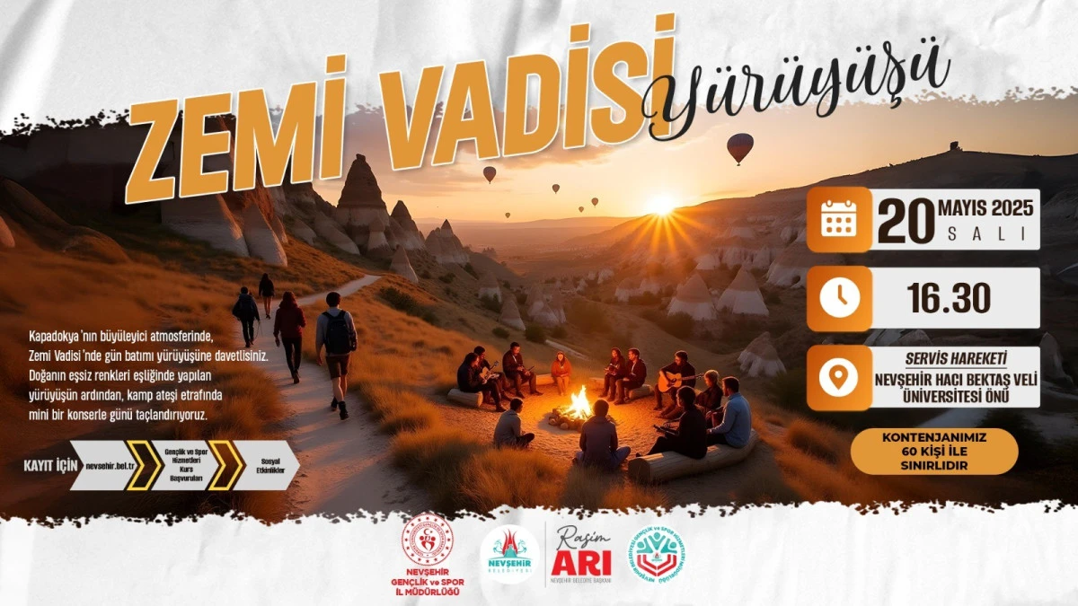 Nevşehir Zemi Vadisi’nde yürüyüş düzenlenecek