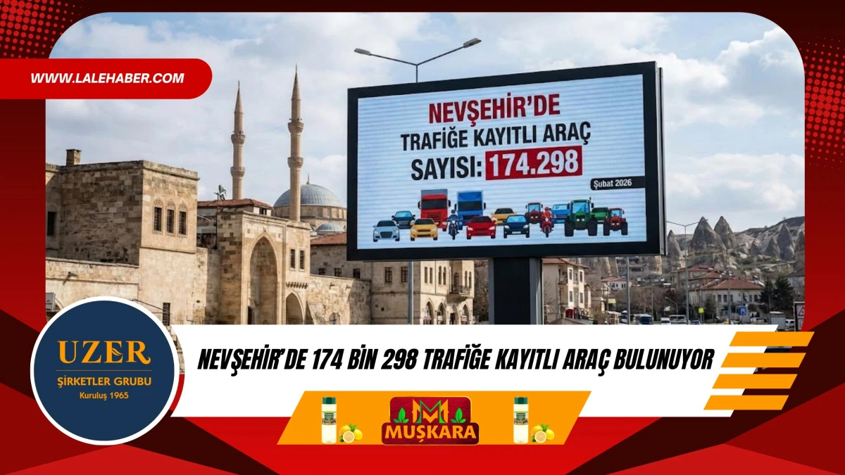 Nevşehir'de 174 bin 298 trafiğe kayıtlı ara&ccedil; sayısı olduğu a&ccedil;ıklandı