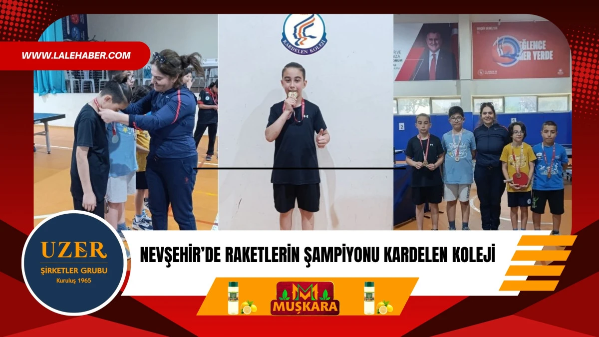 Nevşehir&rsquo;de raketlerin şampiyonu Kardelen Koleji