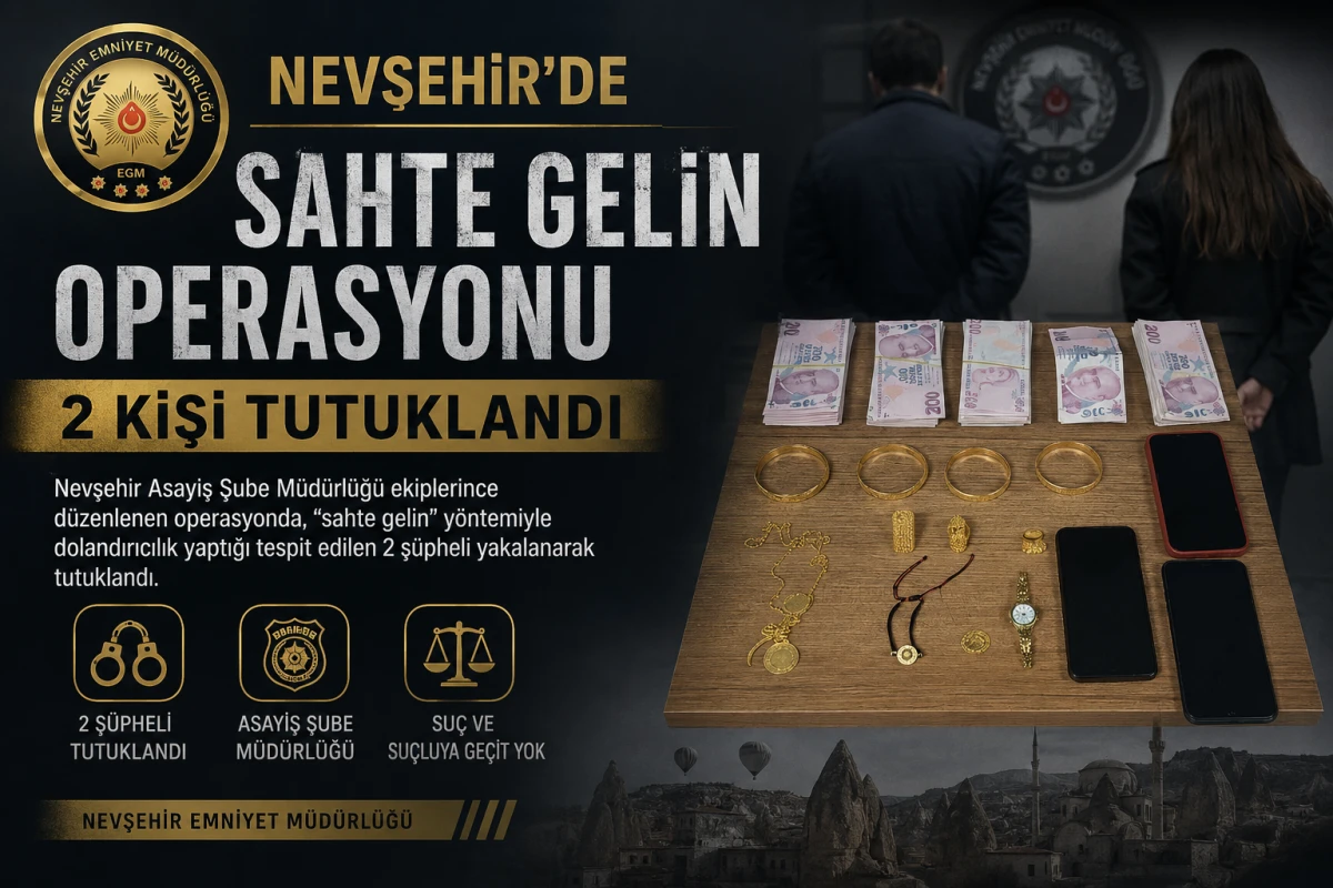 Nevşehir'de sahte gelin operasyonu: 2 kişi tutuklandı